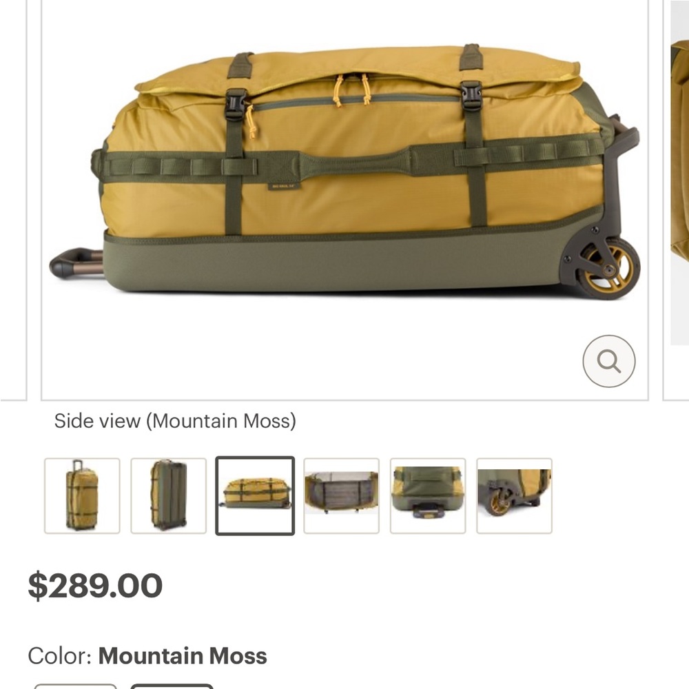Rei CoOp Big Haul Recycled Rolling Duffel 34 Gem